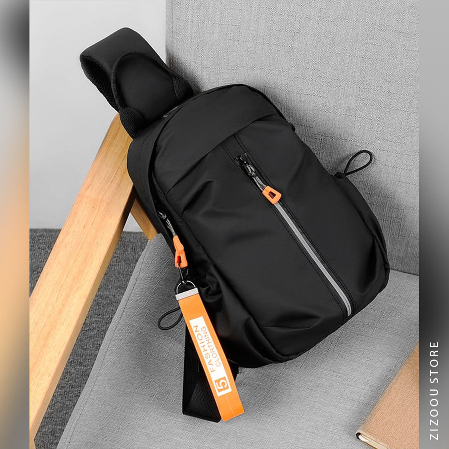 Túi vải đeo chéo Nam Nữ, Balo đeo chéo, chống nước - Convenient Sling Pack Model in Black - V2