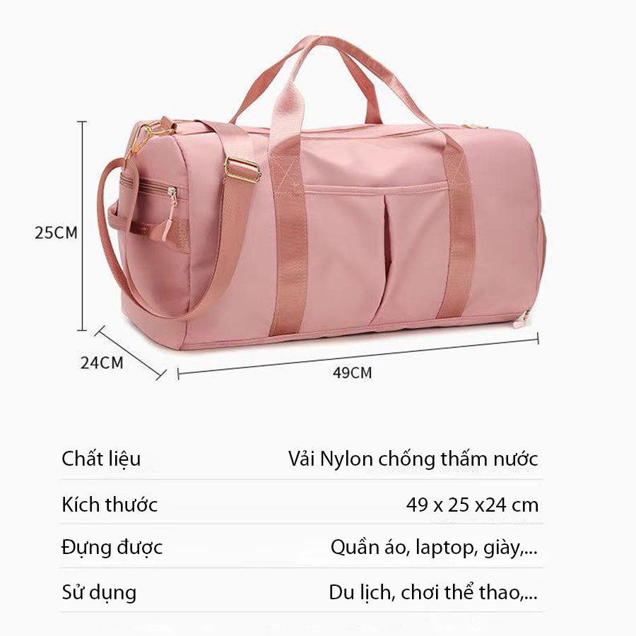 Túi xách du lịch Nam Nữ thời trang - Urban Bigsize Duffle Bag in Pink