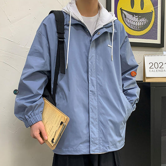 Áo khoác Jacket Nam Nữ cao cấp xanh pastel dáng rộng với mũ trùm, khóa kéo chắc chắn, đồ streetwear chất vải chống gió nhẹ