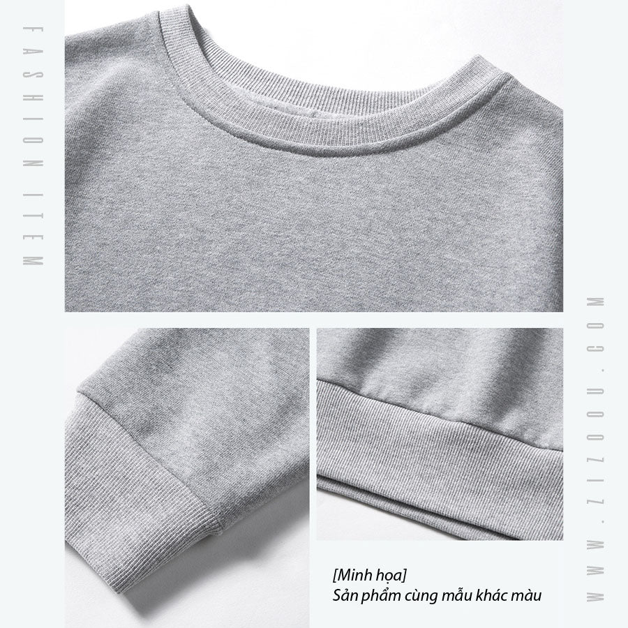 Áo khoác Sweater Nam Nữ Unisex trơn - Basic Regular Form Sweater in Black
