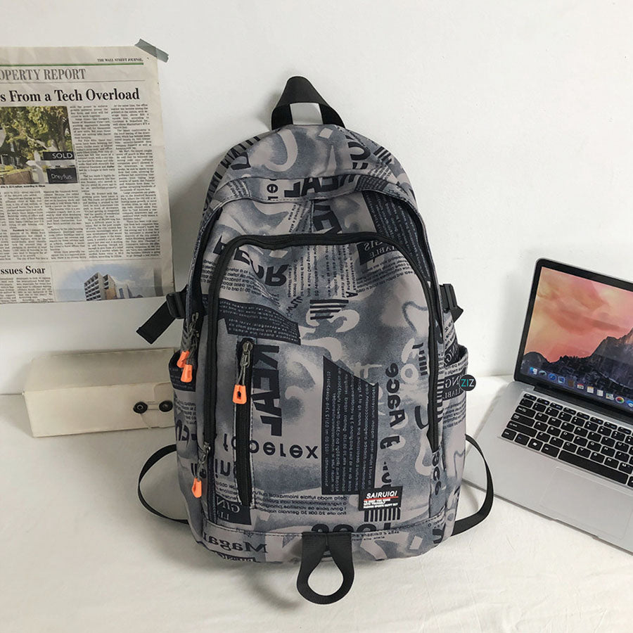 Balo Nam Nữ du lịch đi học, chống nước, chống sốc - Custom Static City Zone Backpack in Grey