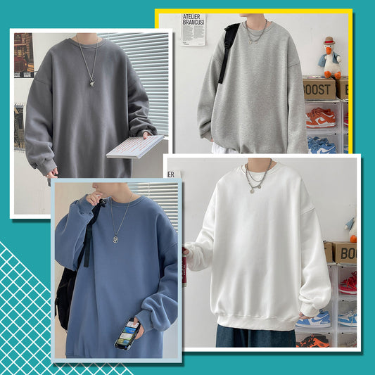 Áo hoodie không mũ - Diện đồ mới cùng item hot trend