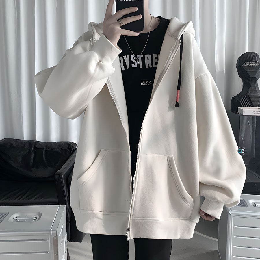 Áo Hoodie Nam Nữ form rộng oversize thời trang Hàn Quốc, vải nỉ da cá mềm mại, túi trước tiện lợi, mặc đi học đi làm dạo phố