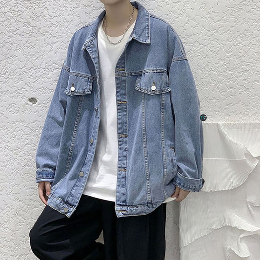 Áo Jean Nam Nữ form rộng đẹp - Modern Lifestyle Jean Jacket in Blue - V2