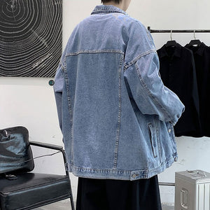 Áo Denim Nam Nữ oversize màu xanh dễ phối đồ các set đồ streetwear, thiết kế thoải mái, có túi trước và cúc bấm thời trang