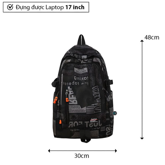 Balo Nam Nữ du lịch đi học, chống nước, chống sốc - Custom Static City Zone Backpack