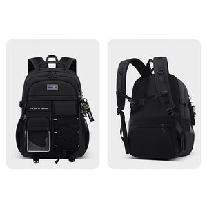 Balo Nam Nữ thời trang cao cấp, hộp vuông multibox, chống sốc, chống nước [Màu đen] - City StreetStyle Backpack V4 in Black