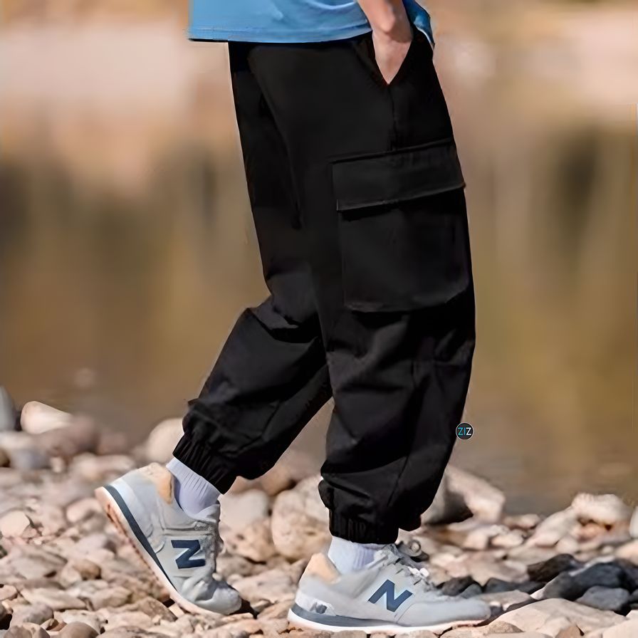 Quần Jogger Nam Nữ túi hộp - Side Pockets Cargo Jogger in Black