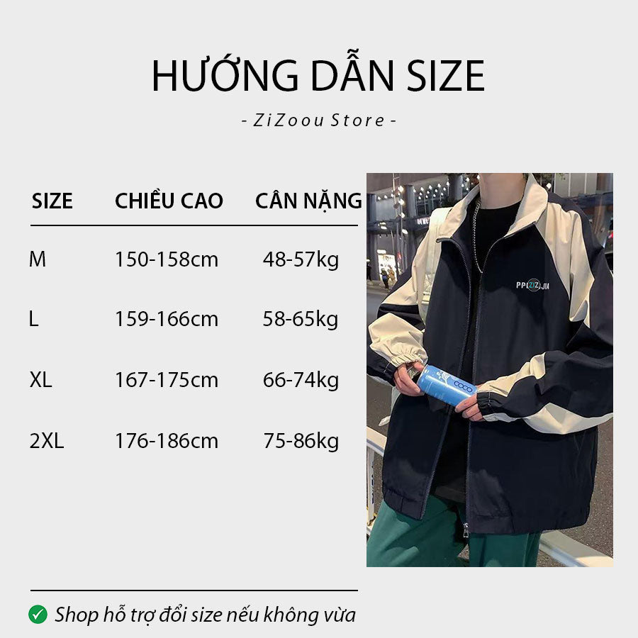 Áo khoác nam nữ form rộng đẹp Hàn Quốc - Stylish Oversized Jacket in Black Beige