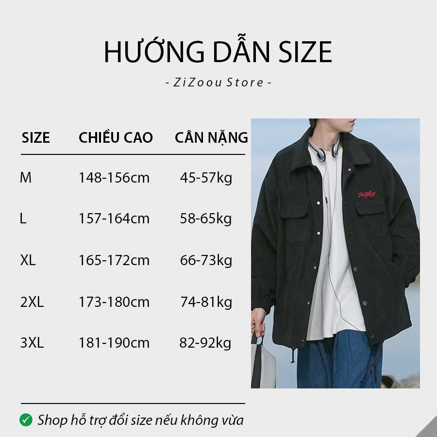 Áo khoác nam nữ đẹp trơn form rộng - Casual Japanese Jacket in Black