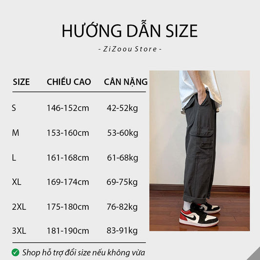 Bảng chi tiết size quần ống rộng kaki của nam và nữ theo chiều cao cân nặng, hướng dẫn chuẩn giúp chọn đúng mẫu ưng ý nhất