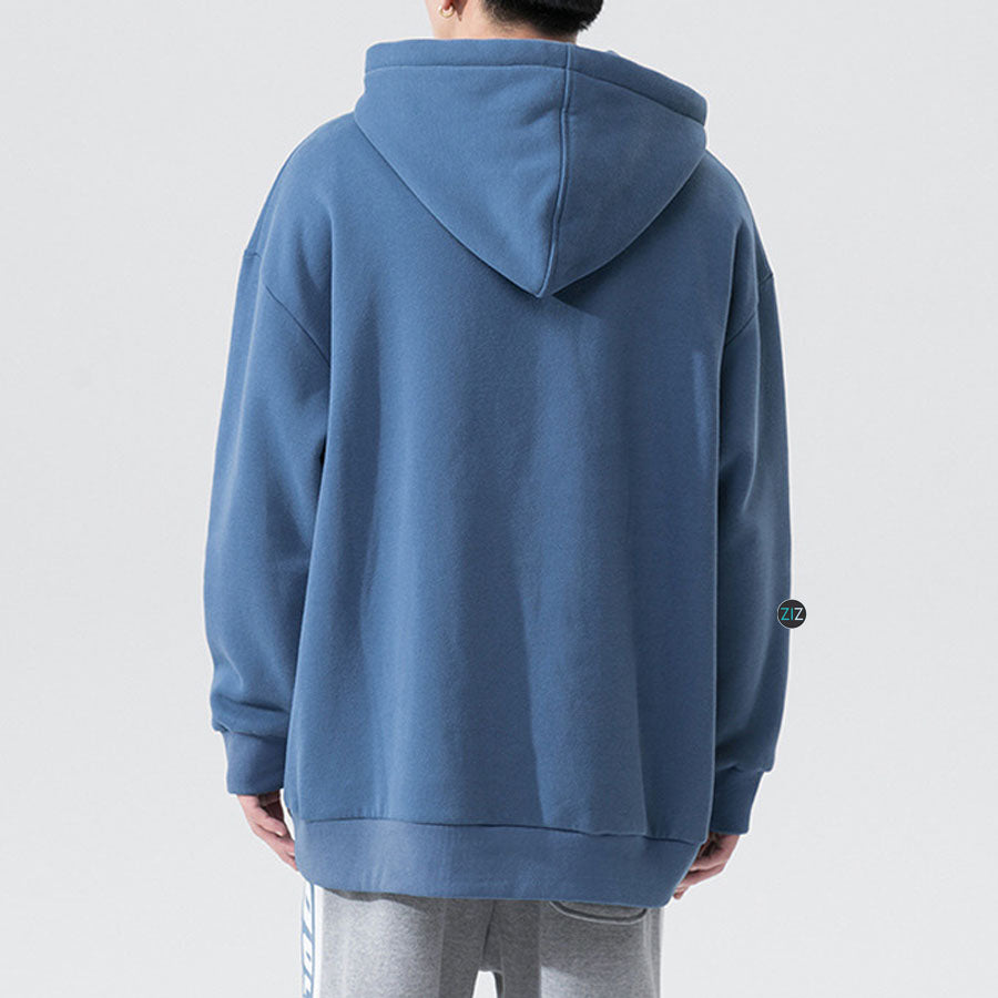 Áo hoodie form rộng, thiết kế trơn suông basic, màu xanh pastel trẻ trung, chất vải mềm cao cấp thoáng mát mặc quanh năm