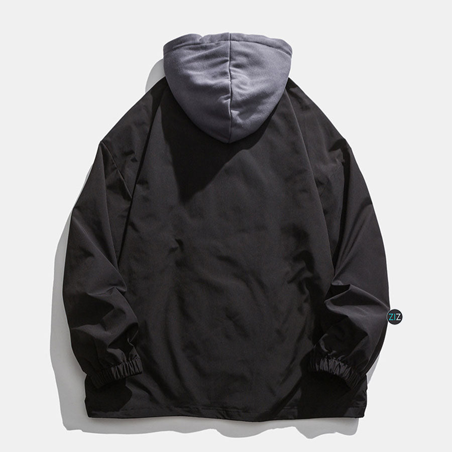 Áo khoác Jacket Nam Nữ cao cấp form rộng - Casual Oversized Jacket in Black - V2