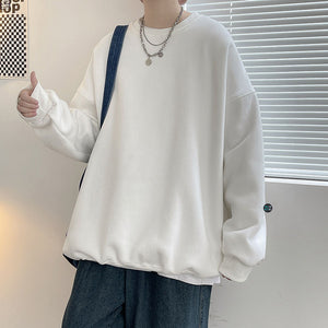 Áo Sweater form rộng trơn Nam Nữ Unisex - Basic Oversize Sweater in White