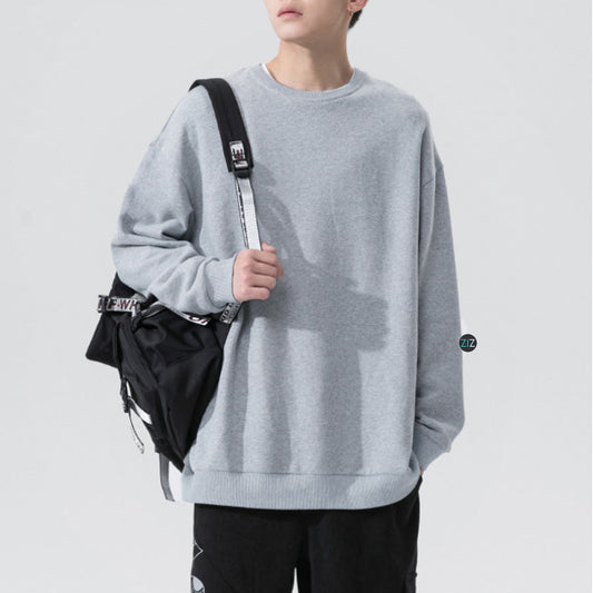 Áo khoác Sweater Nam Nữ Unisex trơn - Basic Regular Form Sweater in Grey