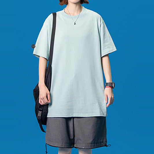 Áo thun rộng Nam Nữ trơn đẹp - Basic Oversized Tee in Aquamarine