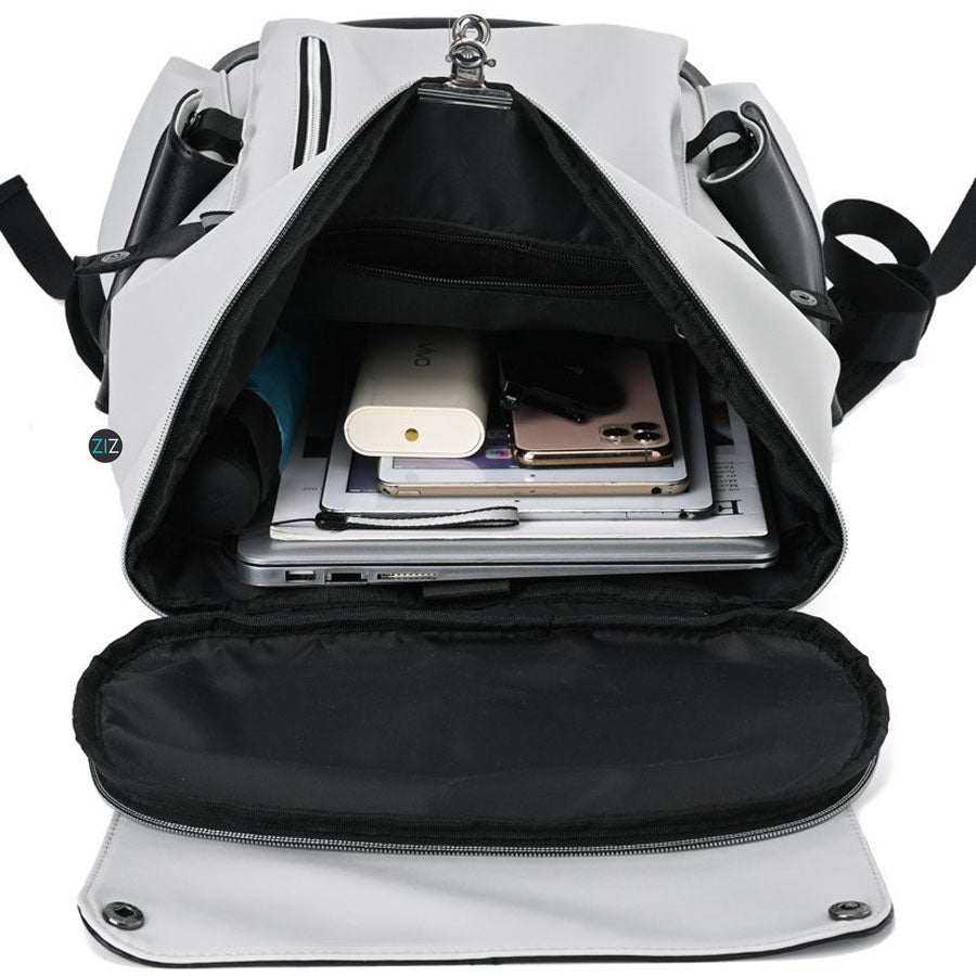 Balo Nam Nữ cá tính du lịch đi học đi làm, chống nước, chống sốc - Casual Pattern Pack in Grey - V3