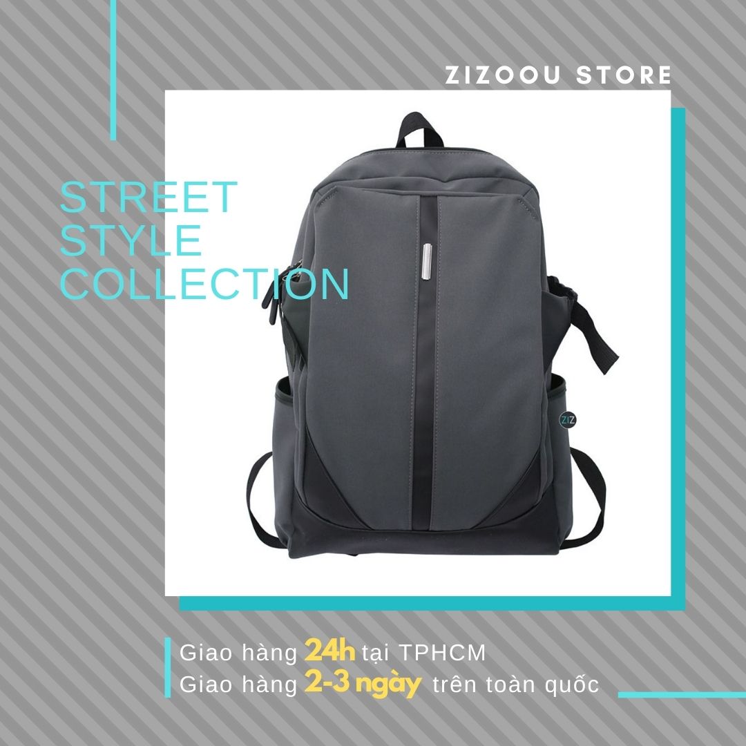 Balo chất Nam Nữ du lịch đi học, chống nước, chống sốc - Modern LifeStyle Bigbox Backpack in Grey