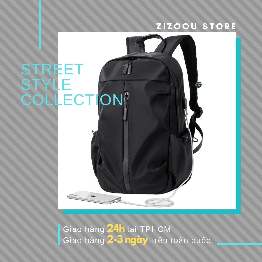 Balo chất Nam Nữ du lịch đi học, chống nước, chống sốc - Convenient Big Pack Model - ZiZoou Store - Streetwear