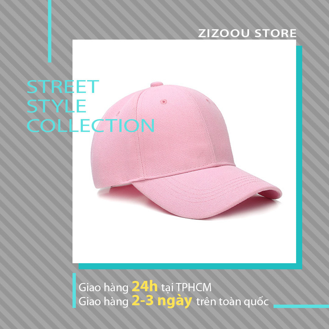 Nón kết Nam Nữ đẹp thời trang - Urban Basic Style Cap in Pink [ZIZOOU GIFT]