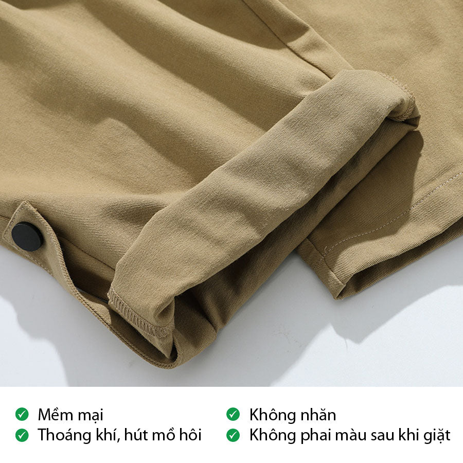 Quần Baggy Kaki Nam Nữ đẹp - Urban Style Baggy Kaki in Khaki