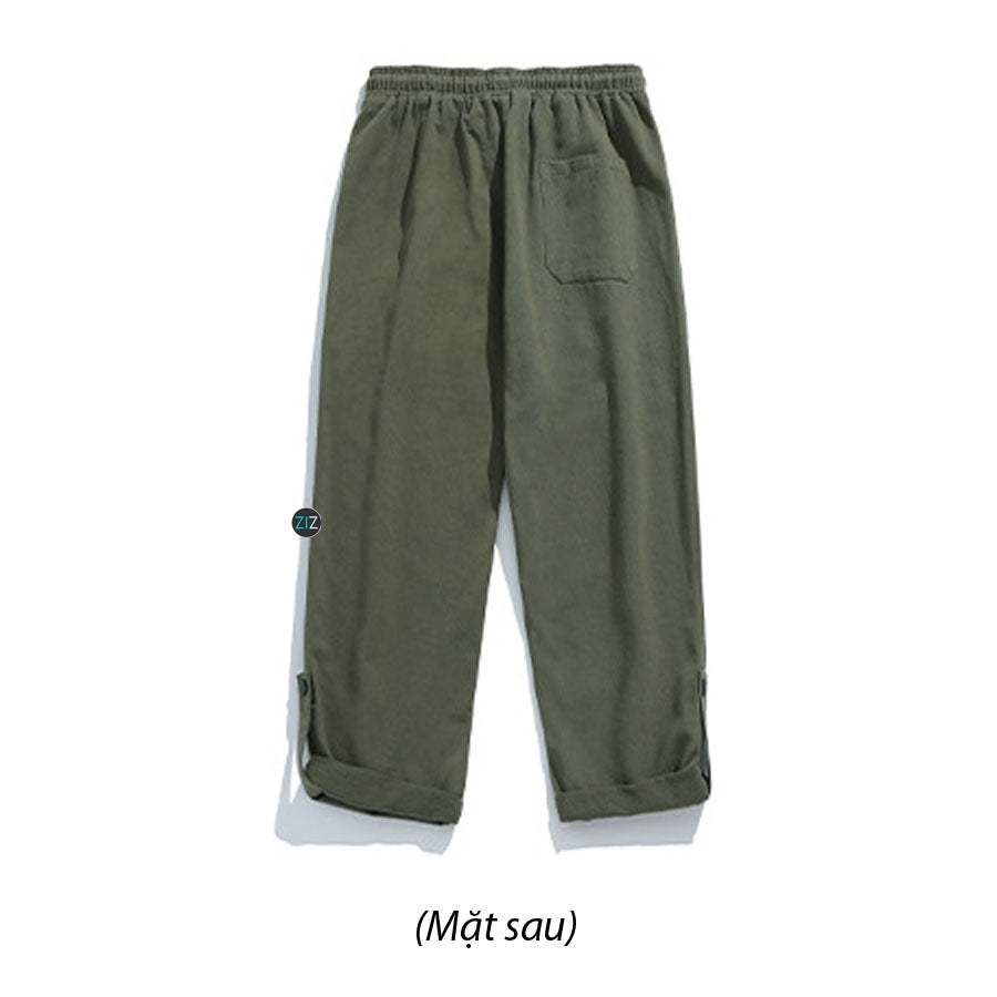 Quần Baggy Kaki Nam Nữ đẹp - Urban Style Baggy Kaki in Moss Green