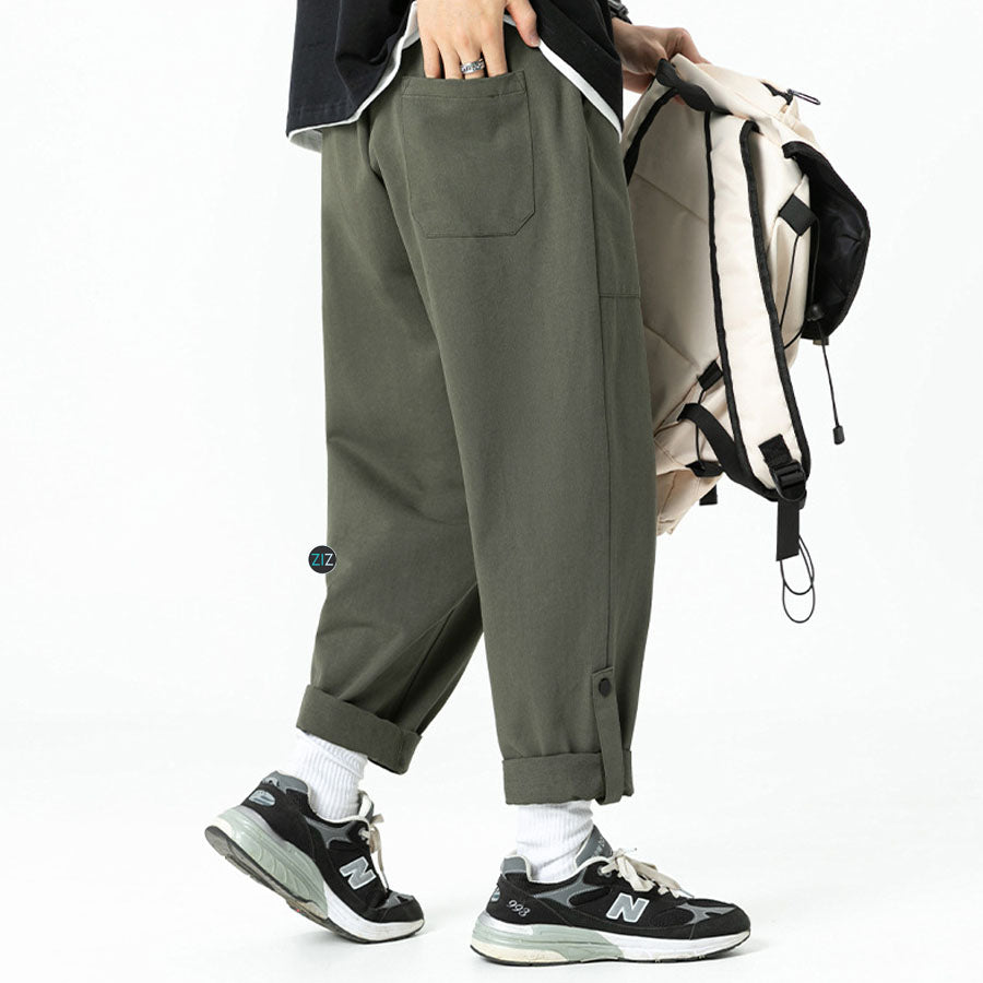 Quần Baggy Kaki Nam Nữ đẹp - Urban Style Baggy Kaki in Moss Green