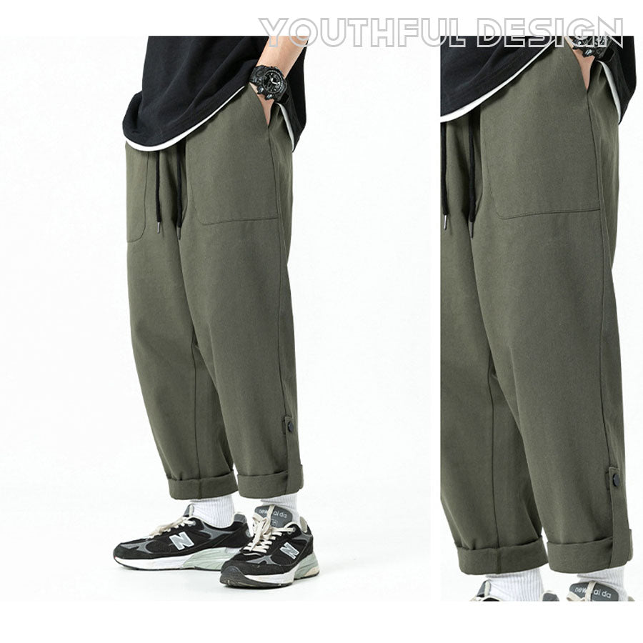 Quần Baggy Kaki Nam Nữ đẹp - Urban Style Baggy Kaki in Moss Green