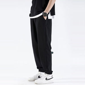 Quần Jogger Nam Nữ trơn ống rộng - Basic Casual Jogger in Black - V2