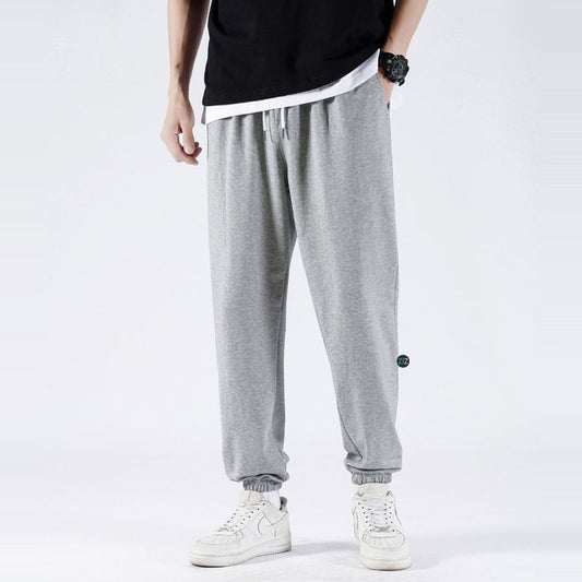 Quần Jogger Nam Nữ trơn ống rộng - Basic Casual Jogger in Grey - V2