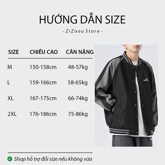 Hướng dẫn chọn size cho áo khoác bomber phù hợp nam nữ, mang đến phong cách thời trang đường phố cá tính và casual trẻ trung