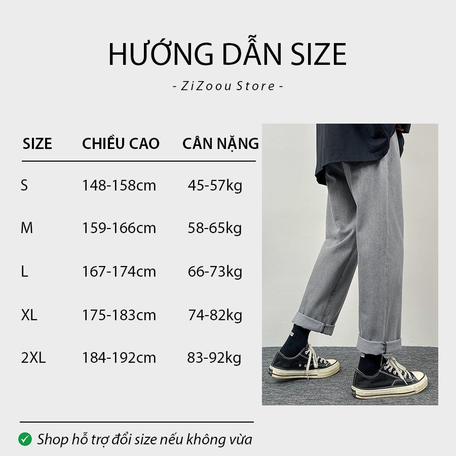 Bảng chọn size quần baggy ống rộng dành cho nam và nữ, dựa theo chiều cao và cân nặng, hướng dẫn chi tiết giúp đúng mẫu
