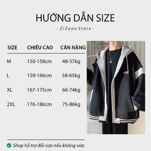 Bảng hướng dẫn size áo khoác nam nữ theo chiều cao và cân nặng, giúp chọn đúng kích thước áo phù hợp với từng dáng người