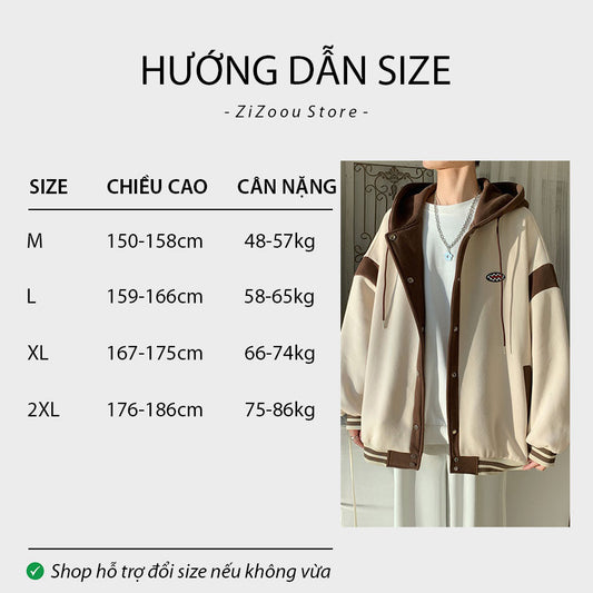 Áo khoác Nam Nữ form rộng - Youthful Oversized Jacket in Beige