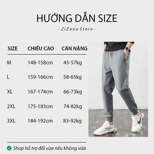 Chọn size cho quần jogger thể thao theo chiều cao và cân nặng của nam và nữ, hướng dẫn chi tiết giúp chọn đúng mẫu hợp dáng