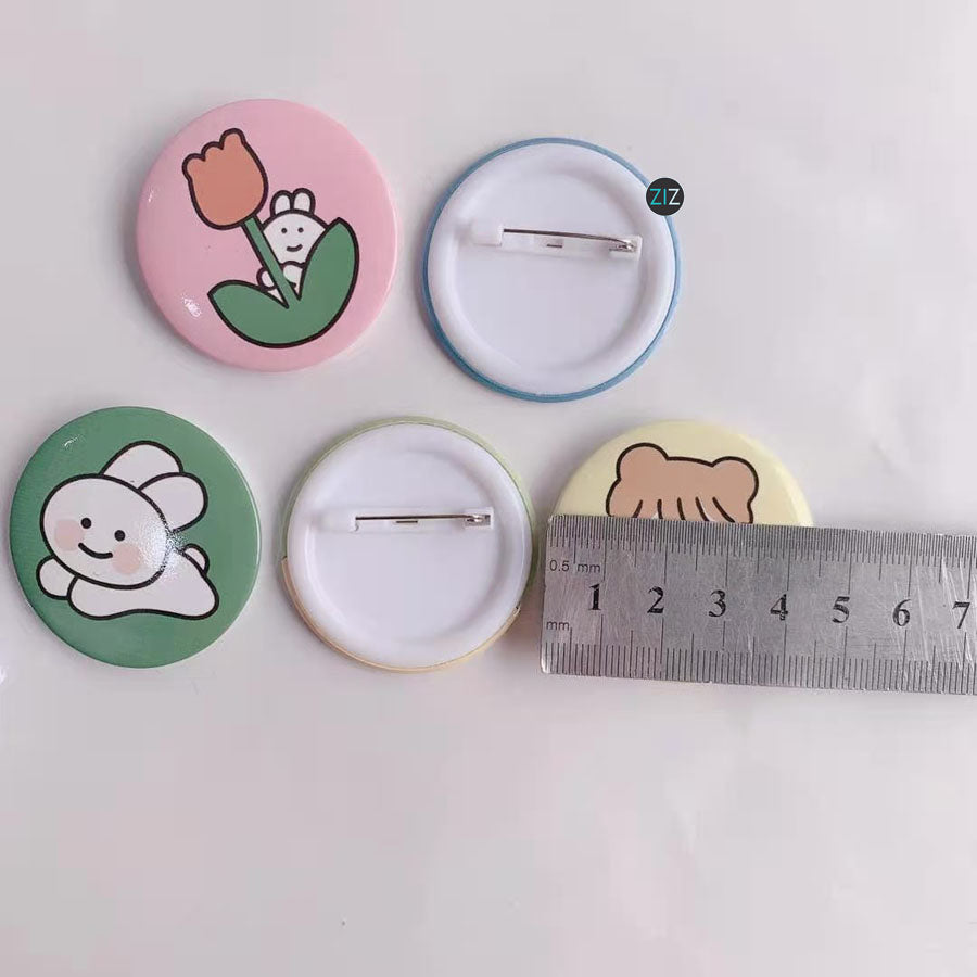 [COMBO 5 MẪU] Sticker đáng yêu hình tròn dễ thương gắn vào túi, balo - ZiZoou Store - Streetwear