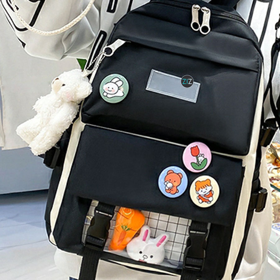 [COMBO 5 MẪU] Sticker đáng yêu hình tròn dễ thương gắn vào túi, balo - ZiZoou Store - Streetwear