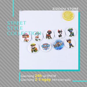 [COMBO 5 MẪU] Sticker cute hình tròn dễ thương gắn vào túi, balo