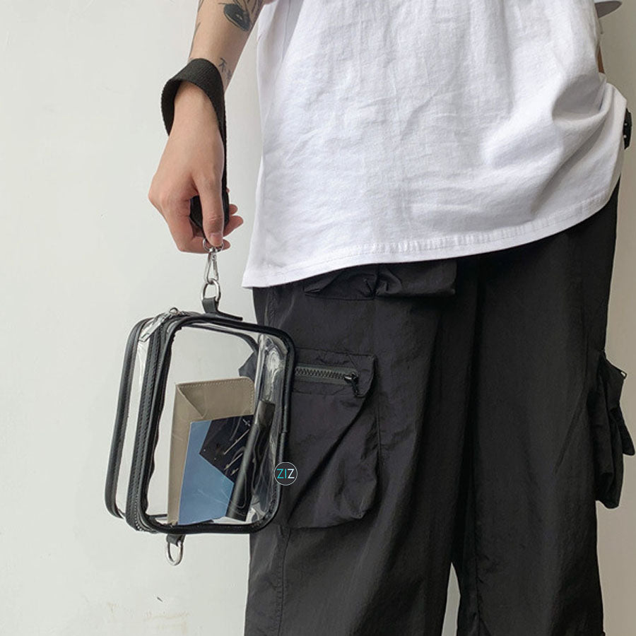 Túi trong suốt đeo chéo Nam Nữ, chống trầy xước - BlackLine Transparent Clear Box - ZiZoou Store - Streetwear