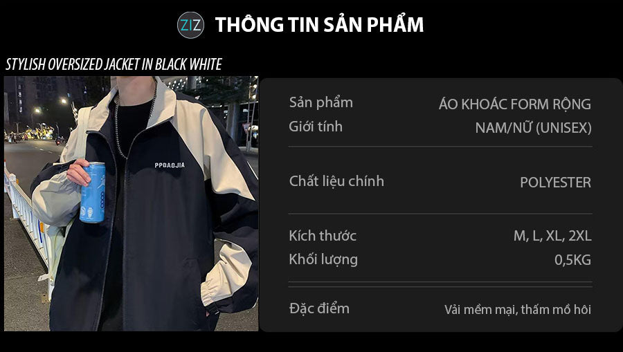 Áo gió Nam Nữ form rộng thời trang Hàn Quốc cá tính, vải dù nhẹ thoáng mát, thích hợp mặc khi thời tiết mát mẻ hoặc lạnh nhẹ