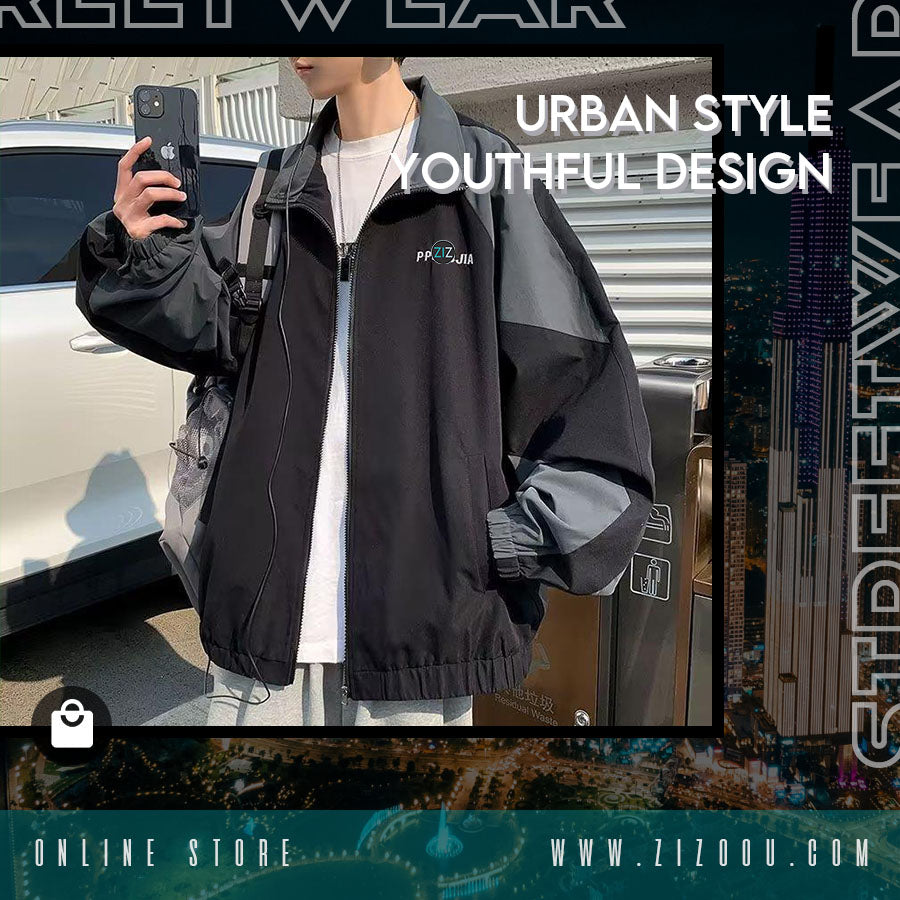 Áo gió nam nữ đẹp đen thời trang streetwear, vải dù thoáng mát chắn gió, dễ phối đồ với áo thun và quần jogger hoặc jeans