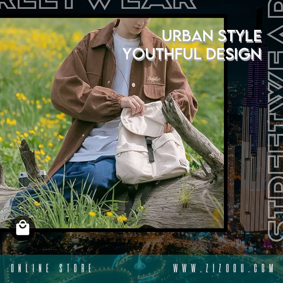 Áo khoác jacket sơ mi rộng phong cách casual, màu nâu đất, khuy bấm và dây rút eo tạo form linh hoạt, có túi trước cá tính