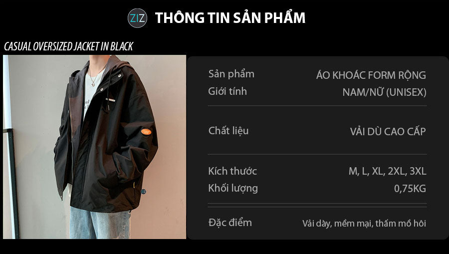 Áo khoác Jacket Nam Nữ cao cấp thời trang Hàn Quốc đẹp, kiểu dáng oversize cùng bo tay đàn hồi, mặc đi học, đi chơi, đi làm