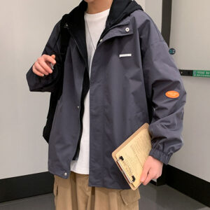 Áo Jacket Nam Nữ cao cấp chống gió nhẹ, kiểu dáng rộng, màu xám trung tính dễ phối đồ, thích hợp đi học, đi làm, du lịch