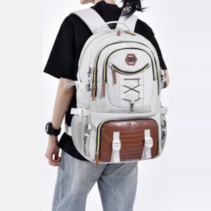 Balo màu trắng size lớn thời trang nam nữ