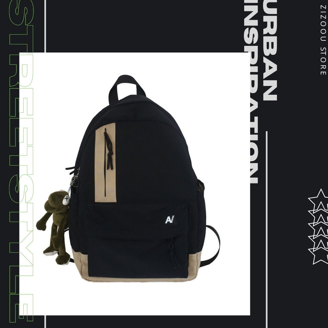 Balo Nam Nữ cá tính, vải dày chống thấm nhẹ, tiện lợi khi đi học hoặc đi làm, ngăn chính đựng máy tính laptop, tập sách A4