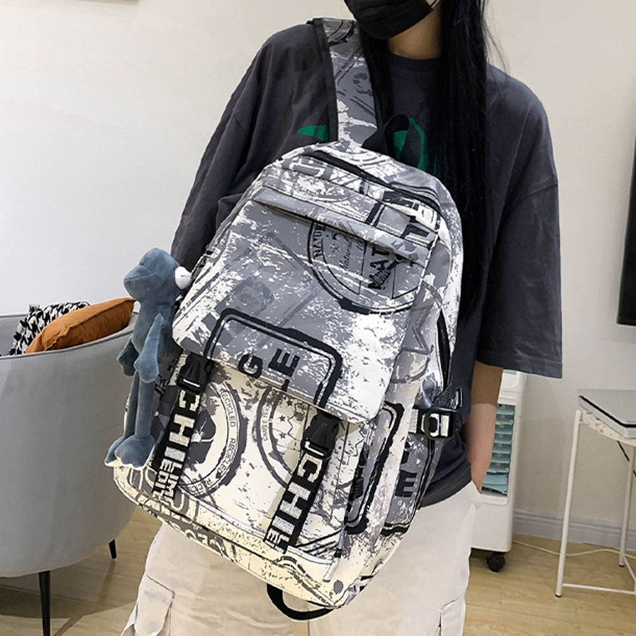 Balo unisex thời trang streetwear đẹp, dây đeo điều chỉnh thoải mái, ngăn chứa lớn đựng sách A4, laptop, đồ dùng hàng ngày