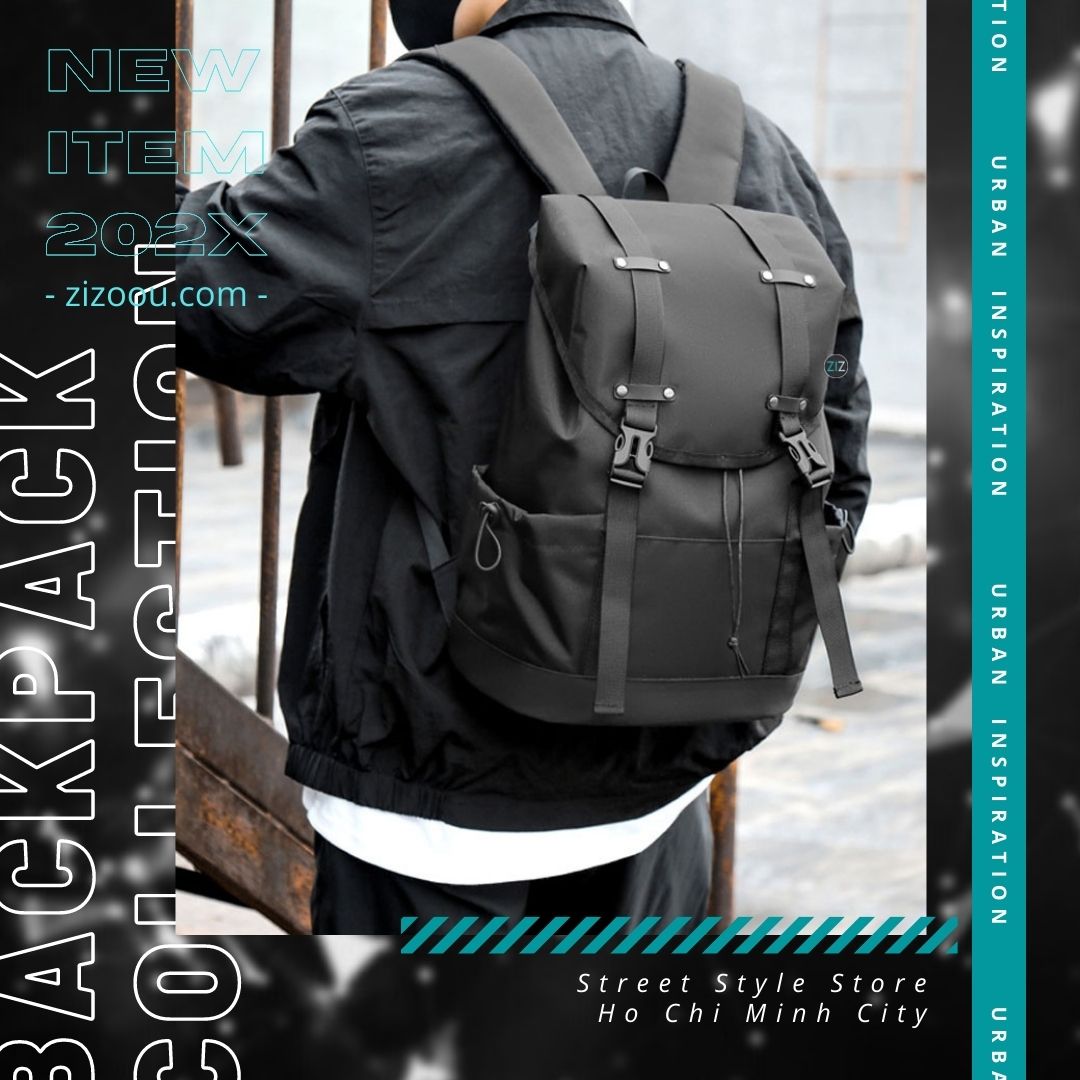 Cặp đi học, đi làm, du lịch, đi chơi, dạo phố, da PU chống thấm nước, thiết kế nắp gập, quai đeo êm ái, đựng laptop, sách A4