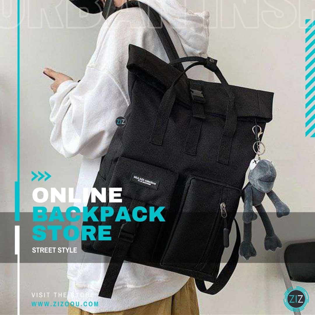 Balo đẹp Nam Nữ thiết kế vuông vức, ngăn chứa rộng rãi đựng laptop hay sách vở A4, lý tưởng cho học tập, công việc, đi chơi