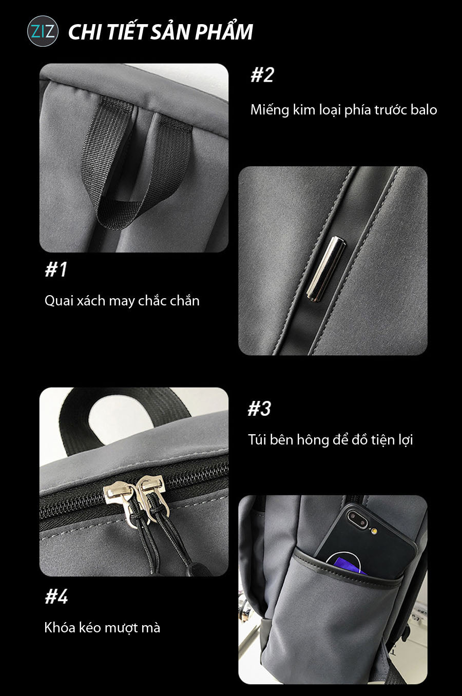 Balo nam nữ đa năng, chất liệu chống nước, dây đeo vai êm ái, ngăn đựng laptop ipad, phù hợp mang đi học, đi làm, du lịch